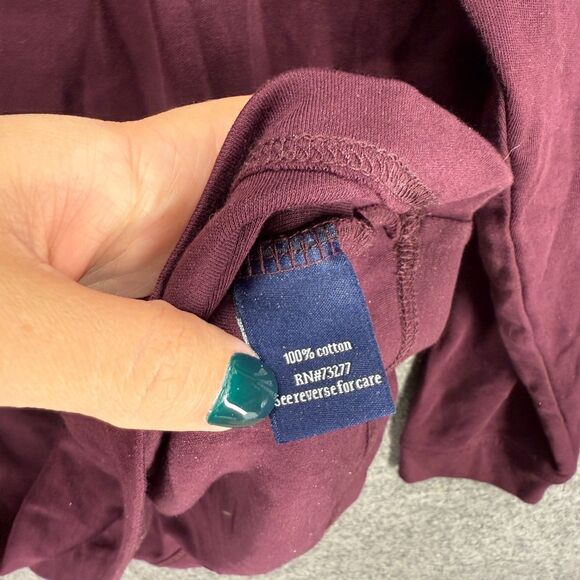 Croft & Barrow Sweater Pullover Men L Large Purple Knit Cotton Long Sleeve - Picture 4 of 7